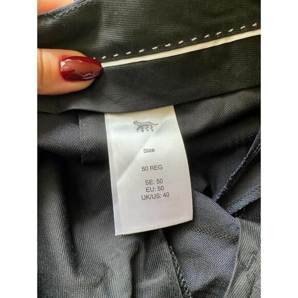 TIGER of Sweden BNWOT "Tordon" Trouser 50R = US 40 New Black Check Print Linen - Picture 4 of 7